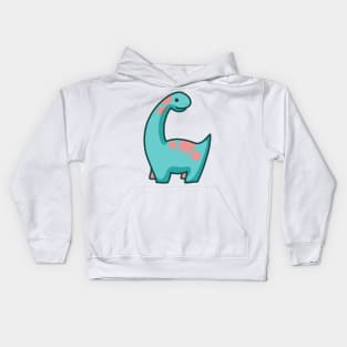 Cute Long Neck Dinosaur, Brontosaurus, Brachiosaurus Kids Hoodie